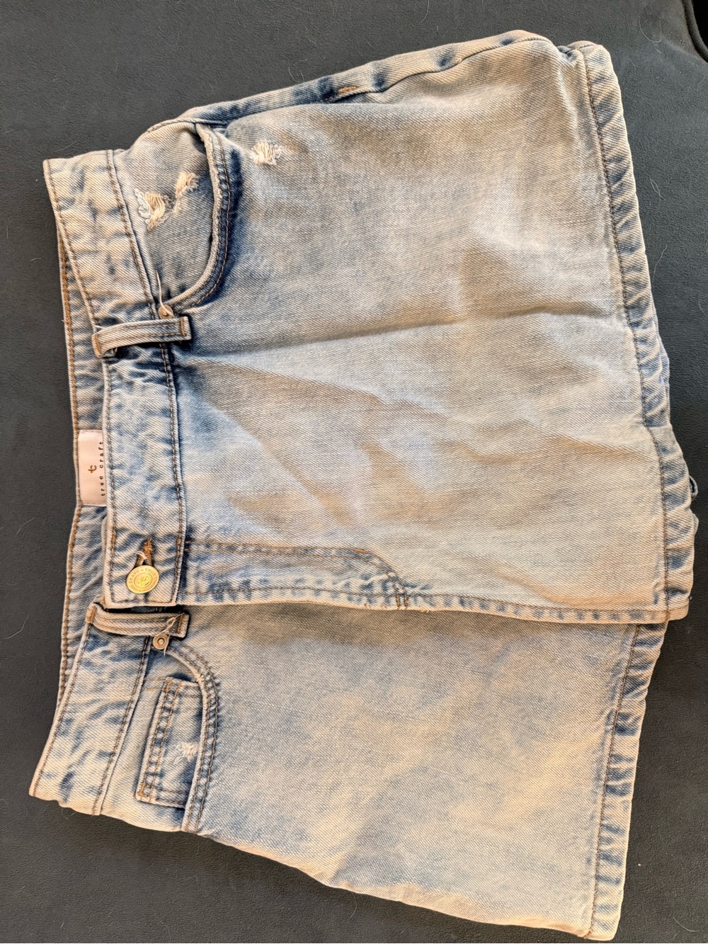 True Craft Light Blue Denim Mini Skort